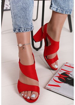 Czerwone eleganckie sandały Floresta ze sklepu Zapatos w kategorii Sandały damskie - zdjęcie 162858507