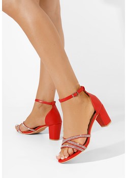 Czerwone eleganckie sandały Nerysa ze sklepu Zapatos w kategorii Sandały damskie - zdjęcie 162858647