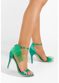Zielone sandały na szpilce Feneta ze sklepu Zapatos w kategorii Sandały damskie - zdjęcie 162858699