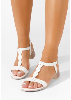 Białe sandały damskie skórzane Thasia V2 ze sklepu Zapatos w kategorii Sandały damskie - zdjęcie 162858709