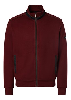 Bugatti Męska bluza rozpinana Mężczyźni Materiał dresowy bordowy jednolity ze sklepu vangraaf w kategorii Bluzy męskie - zdjęcie 162861107
