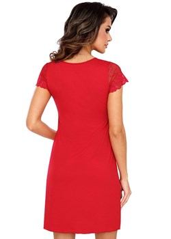 Elegancka koszula nocna z koronką w kolorze czerwonym Betty, Kolor czerwony, Rozmiar S, Donna ze sklepu Primodo w kategorii Koszule nocne - zdjęcie 162863249