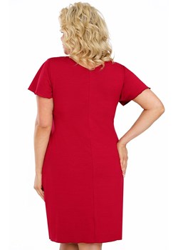 Elegancka koszula nocna plus size w kolorze bordowym Doris, Kolor bordowy, Rozmiar 5XL, Donna ze sklepu Primodo w kategorii Koszule nocne - zdjęcie 162863256