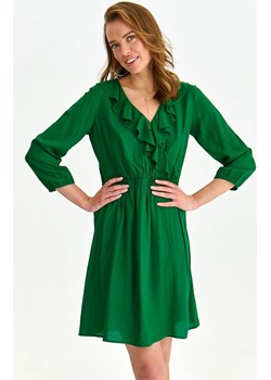 Top Secret sukienka z falbaniastym dekoltem SSU4418, Kolor zielony, Rozmiar 34, Top Secret ze sklepu Primodo w kategorii Sukienki - zdjęcie 162863365