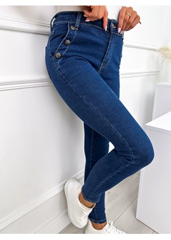 Niebieskie Jeansy  z Guzikami ze sklepu ModnaKiecka.pl w kategorii Jeansy damskie - zdjęcie 162863559