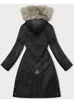 Damska parka z futerkiem czarna (5M3180-392) ze sklepu goodlookin.pl w kategorii Parki damskie - zdjęcie 162864578