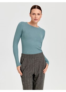 Sinsay - Sweter w prążki - zielony ze sklepu Sinsay w kategorii Swetry damskie - zdjęcie 162866446