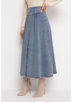 Niebieska Spódnica Jeansowa Maxi z Bawełny Nicollta ze sklepu Born2be Odzież w kategorii Spódnice - zdjęcie 162893937