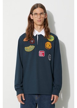Billionaire Boys Club longsleeve bawełniany PATCHES RUGBY SHIRT kolor granatowy z aplikacją B23324 - id: 35668 - marki Billionaire Boys Club - 162897148 Billionaire Boys Club longsleeve bawełniany PATCHES RUGBY SHIRT kolor granatowy z aplikacją B23324 ze sklepu PRM w kategorii T-shirty męskie - zdjęcie 162897148