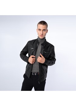 Męska kurtka skórzana dwukolorowa czarno-brązowa ze sklepu WITTCHEN w kategorii Kurtki męskie - zdjęcie 162898549