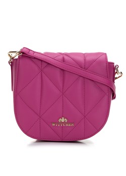 Damska torebka saddle bag z pikowanej skóry różowa ze sklepu WITTCHEN w kategorii Listonoszki - zdjęcie 162902839