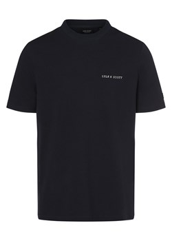 Lyle & Scott T-shirt męski Mężczyźni Bawełna granatowy jednolity ze sklepu vangraaf w kategorii T-shirty męskie - zdjęcie 162903239