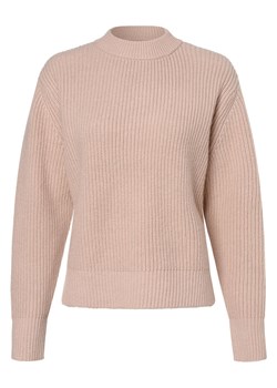 Marie Lund Damski sweter z wełny merino Kobiety Wełna merino cielisty jednolity ze sklepu vangraaf w kategorii Swetry damskie - zdjęcie 162903247