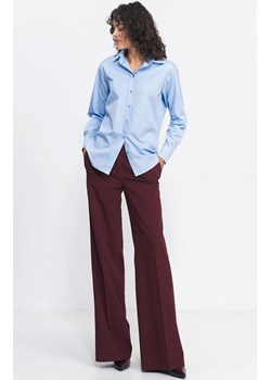 Spodnie typu wide leg w kolorze bordowym SD81, Kolor bordowy, Rozmiar 36, Nife ze sklepu Primodo w kategorii Spodnie damskie - zdjęcie 162906558