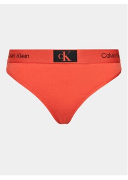 Calvin Klein Underwear Stringi 000QF7221E Pomarańczowy ze sklepu MODIVO w kategorii Majtki damskie - zdjęcie 162908728