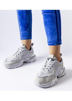 Szare sneakersy ze srebrnym akcentem Lodgeville ze sklepu gemre w kategorii Buty sportowe damskie - zdjęcie 162909627