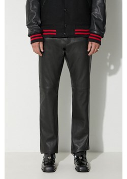 1017 ALYX 9SM spodnie skórzane męskie kolor czarny proste ze sklepu PRM w kategorii Spodnie męskie - zdjęcie 162911698