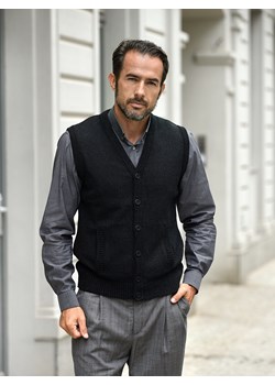 Sweter męski kamizelka Roman - czarny melanż - M ze sklepu Swetry Lasota w kategorii Kamizelki męskie - zdjęcie 162913149