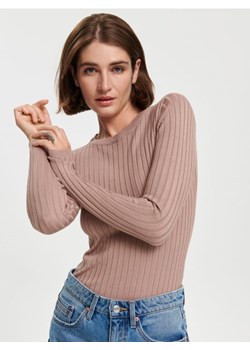 Sinsay - Sweter w prążki - beżowy ze sklepu Sinsay w kategorii Swetry damskie - zdjęcie 162932028