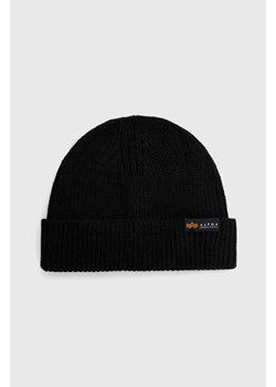 Alpha Industries czapka Dockers Beanie kolor czarny z cienkiej dzianiny 138905.03 ze sklepu PRM w kategorii Czapki zimowe damskie - zdjęcie 162932605