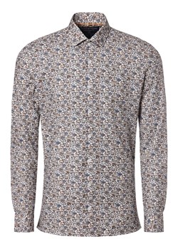 Finshley & Harding Koszula męska Mężczyźni Super Slim Fit écru wzorzysty ze sklepu vangraaf w kategorii Koszule męskie - zdjęcie 162934456