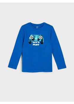 Sinsay - Koszulka z cekinami - niebieski ze sklepu Sinsay w kategorii T-shirty chłopięce - zdjęcie 162937607