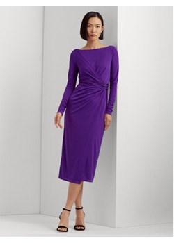 Lauren Ralph Lauren Sukienka koktajlowa 253919794002 Fioletowy Regular Fit ze sklepu MODIVO w kategorii Sukienki - zdjęcie 162941086