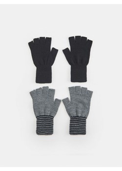 Sinsay - Rękawiczki bez palców 2 pack - szary ze sklepu Sinsay w kategorii Rękawiczki męskie - zdjęcie 162947586
