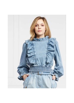 Pinko Bluzka TURBATA | Cropped Fit | denim ze sklepu Gomez Fashion Store w kategorii Bluzki damskie - zdjęcie 162973748