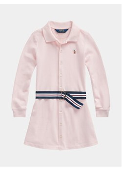 Polo Ralph Lauren Sukienka codzienna Lsoxforddrss 312916863002 Różowy Regular Fit ze sklepu MODIVO w kategorii Sukienki dziewczęce - zdjęcie 163347685