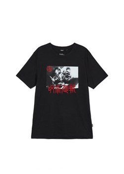 Cropp - Czarna koszulka z nadrukiem Jujutsu Kaisen - czarny ze sklepu Cropp w kategorii T-shirty męskie - zdjęcie 163347748