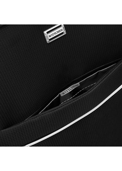 Mała walizka miękka z błyszczącym suwakiem z przodu czarna ze sklepu WITTCHEN w kategorii Walizki - zdjęcie 163348058