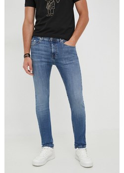 Karl Lagerfeld jeansy męskie kolor niebieski ze sklepu ANSWEAR.com w kategorii Jeansy męskie - zdjęcie 163349836