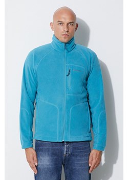Columbia bluza męska kolor turkusowy gładka ze sklepu ANSWEAR.com w kategorii Bluzy męskie - zdjęcie 163350909