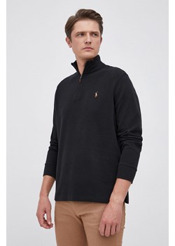 Polo Ralph Lauren Sweter bawełniany 710671929001 męska kolor czarny ze sklepu ANSWEAR.com w kategorii Swetry męskie - zdjęcie 163351258