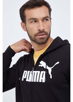 Puma bluza męska kolor czarny z kapturem z nadrukiem ze sklepu ANSWEAR.com w kategorii Bluzy męskie - zdjęcie 163362079