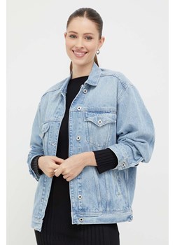 Pepe Jeans kurtka jeansowa Alice damska kolor niebieski przejściowa oversize ze sklepu ANSWEAR.com w kategorii Kurtki damskie - zdjęcie 163366587