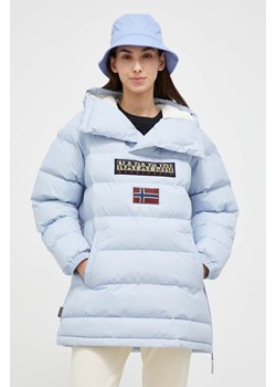 Napapijri kurtka damska kolor niebieski zimowa ze sklepu ANSWEAR.com w kategorii Kurtki damskie - zdjęcie 163369858
