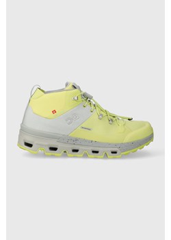 On-running buty CLOUDTRAX WATERPROOF damskie kolor zielony ze sklepu ANSWEAR.com w kategorii Buty trekkingowe damskie - zdjęcie 163373867