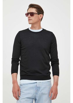 BOSS sweter wełniany kolor czarny 50468239 ze sklepu ANSWEAR.com w kategorii Swetry męskie - zdjęcie 163377689