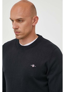 Gant sweter bawełniany kolor czarny lekki ze sklepu ANSWEAR.com w kategorii Swetry męskie - zdjęcie 163378628