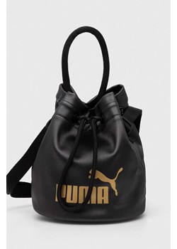 Puma torebka kolor czarny ze sklepu ANSWEAR.com w kategorii Torebki worki - zdjęcie 163389999