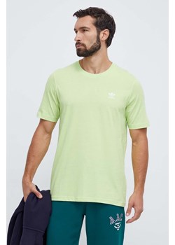adidas Originals t-shirt bawełniany męski kolor zielony z aplikacją ze sklepu ANSWEAR.com w kategorii T-shirty męskie - zdjęcie 163396985
