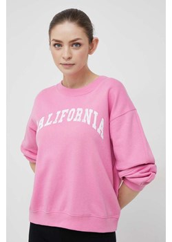 GAP bluza damska kolor różowy z nadrukiem ze sklepu ANSWEAR.com w kategorii Bluzy damskie - zdjęcie 163401538