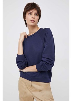 GAP bluza damska kolor granatowy gładka ze sklepu ANSWEAR.com w kategorii Bluzy damskie - zdjęcie 163401549