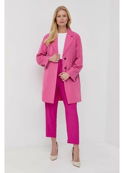 Marella płaszcz damski kolor różowy przejściowy ze sklepu ANSWEAR.com w kategorii Płaszcze damskie - zdjęcie 163402899