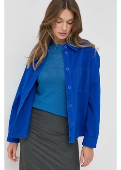 Weekend Max Mara kurtka jeansowa damska kolor niebieski przejściowa ze sklepu ANSWEAR.com w kategorii Kurtki damskie - zdjęcie 163403146
