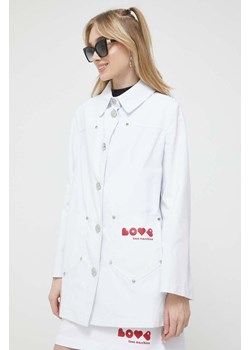 Love Moschino kurtka damska kolor biały przejściowa ze sklepu ANSWEAR.com w kategorii Kurtki damskie - zdjęcie 163403208