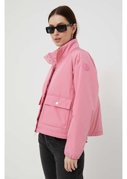 Joop! kurtka damska kolor różowy przejściowa oversize ze sklepu ANSWEAR.com w kategorii Kurtki damskie - zdjęcie 163403888