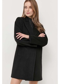 Silvian Heach płaszcz damski kolor czarny przejściowy oversize ze sklepu ANSWEAR.com w kategorii Płaszcze damskie - zdjęcie 163418688